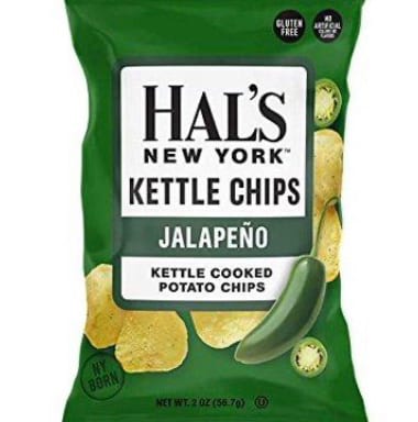 Hal’s New york Jalapeño kettle chips.