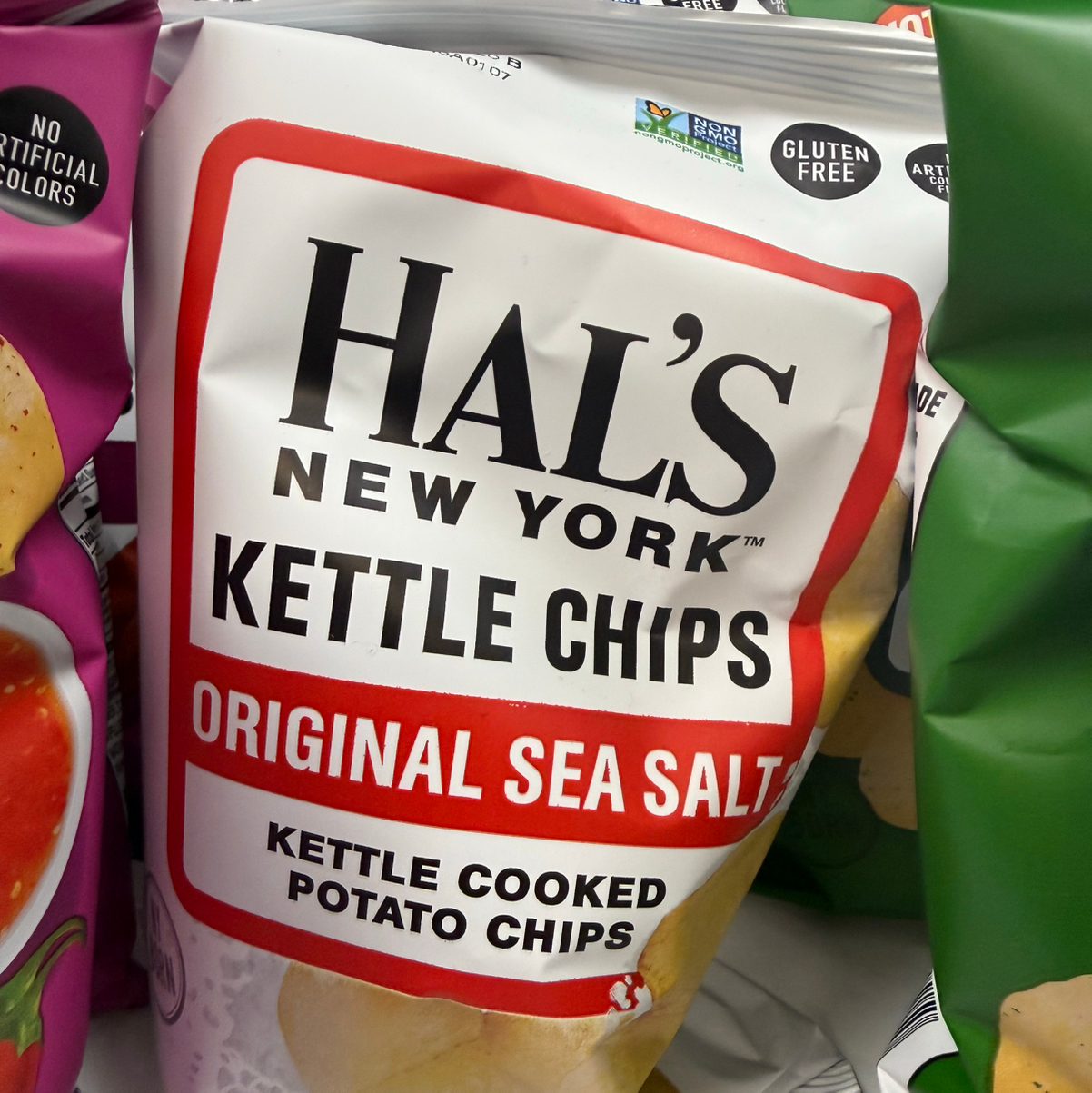 Hal’s  New York original Sea Salt, Kettle Potato Chips.