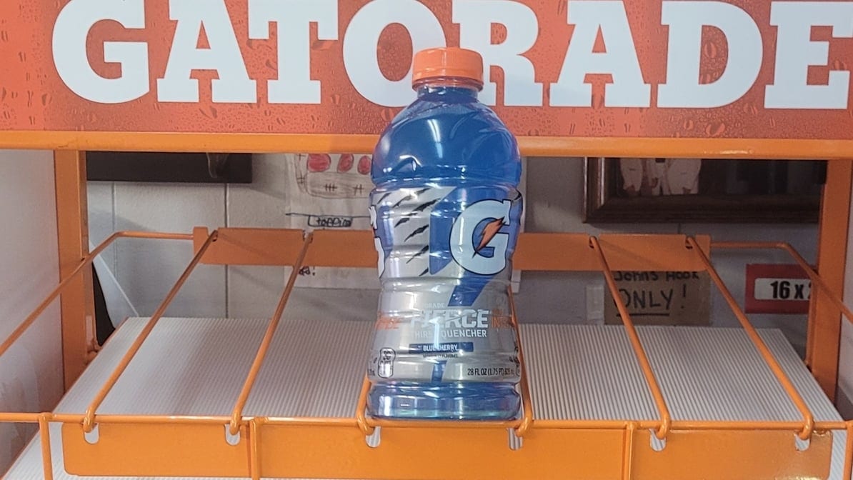Gatorade Fierce Blue Cherry 28 Ounce.
