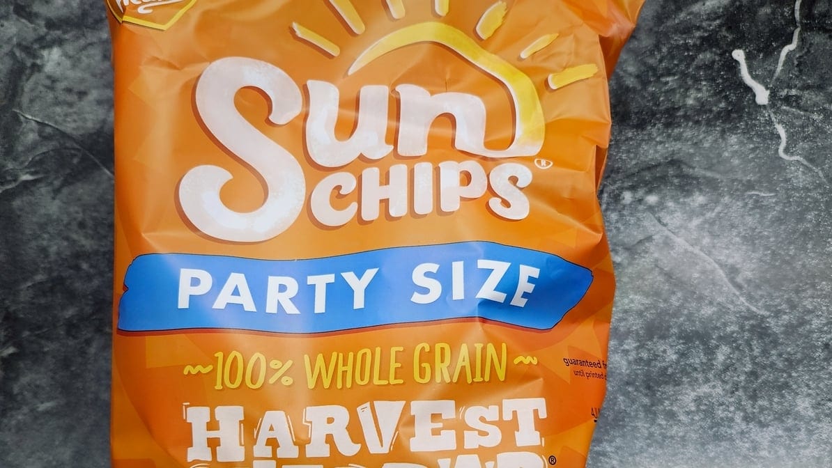 Sun Chips Harvest Cheddar.