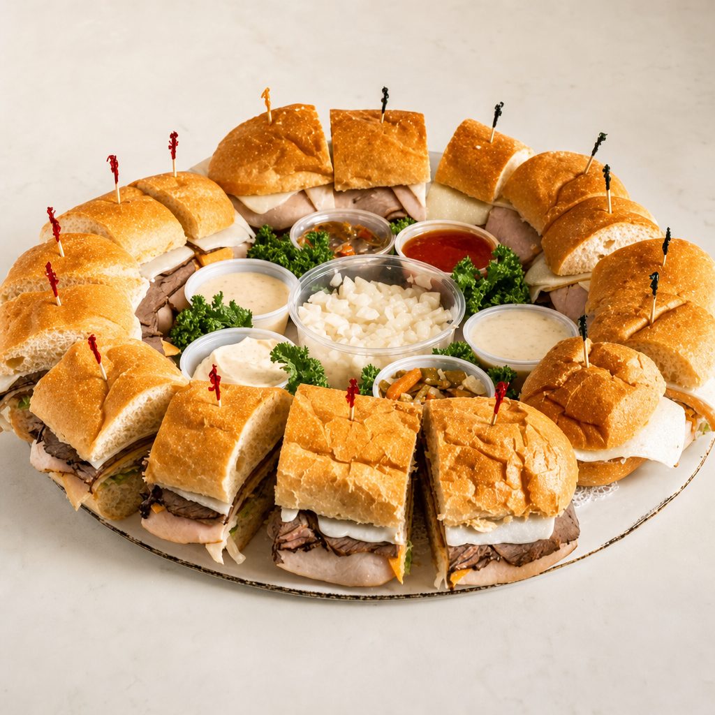 Lee’s Deli All Famous 16 Piece Submarine Tray Gobbler.