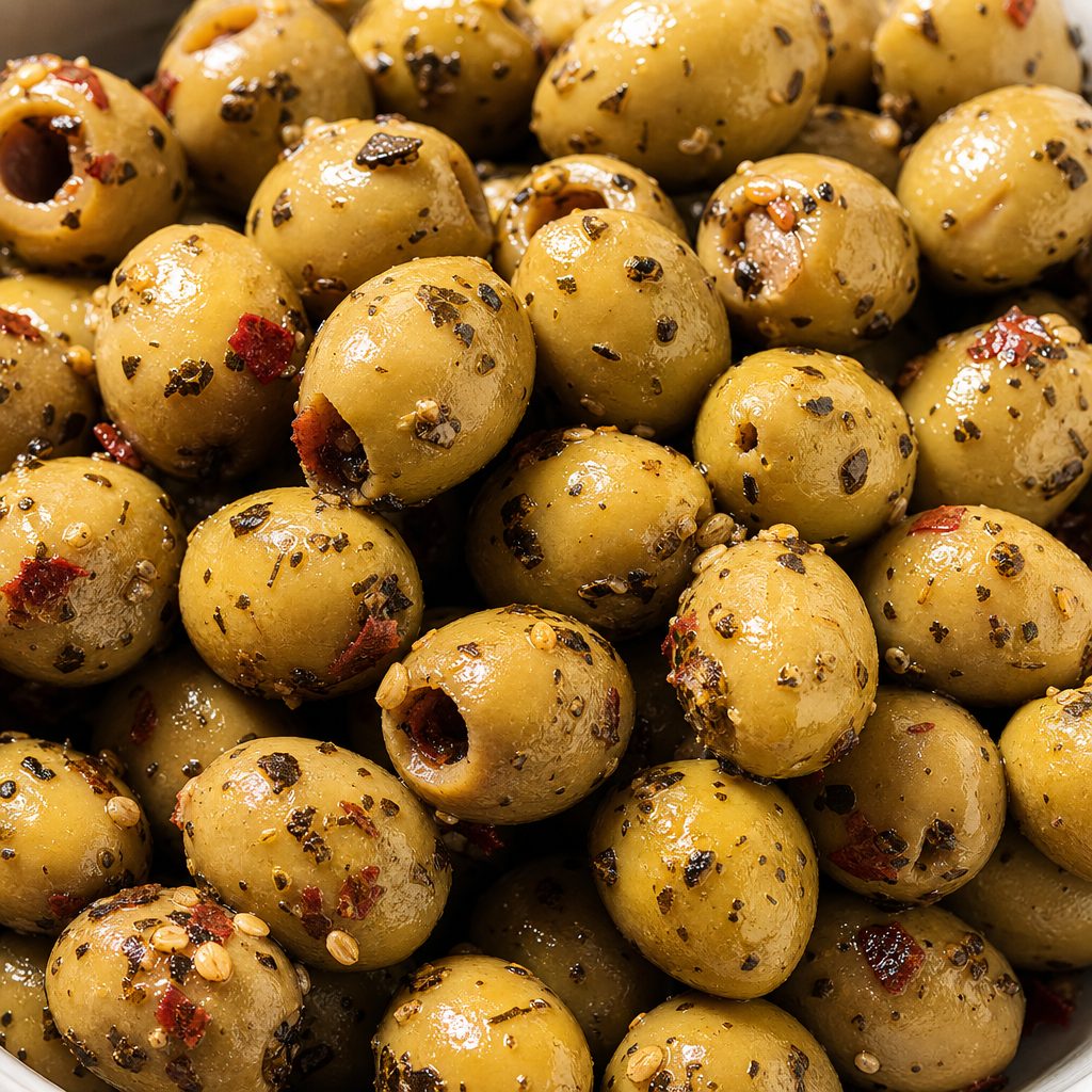 Hot Italian Olives by the Pound.