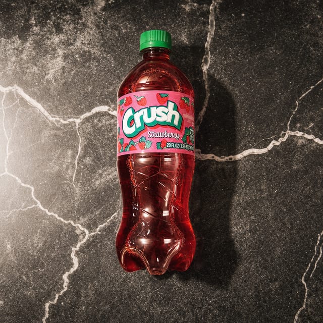 Crush Strawberry 20oz bottle.