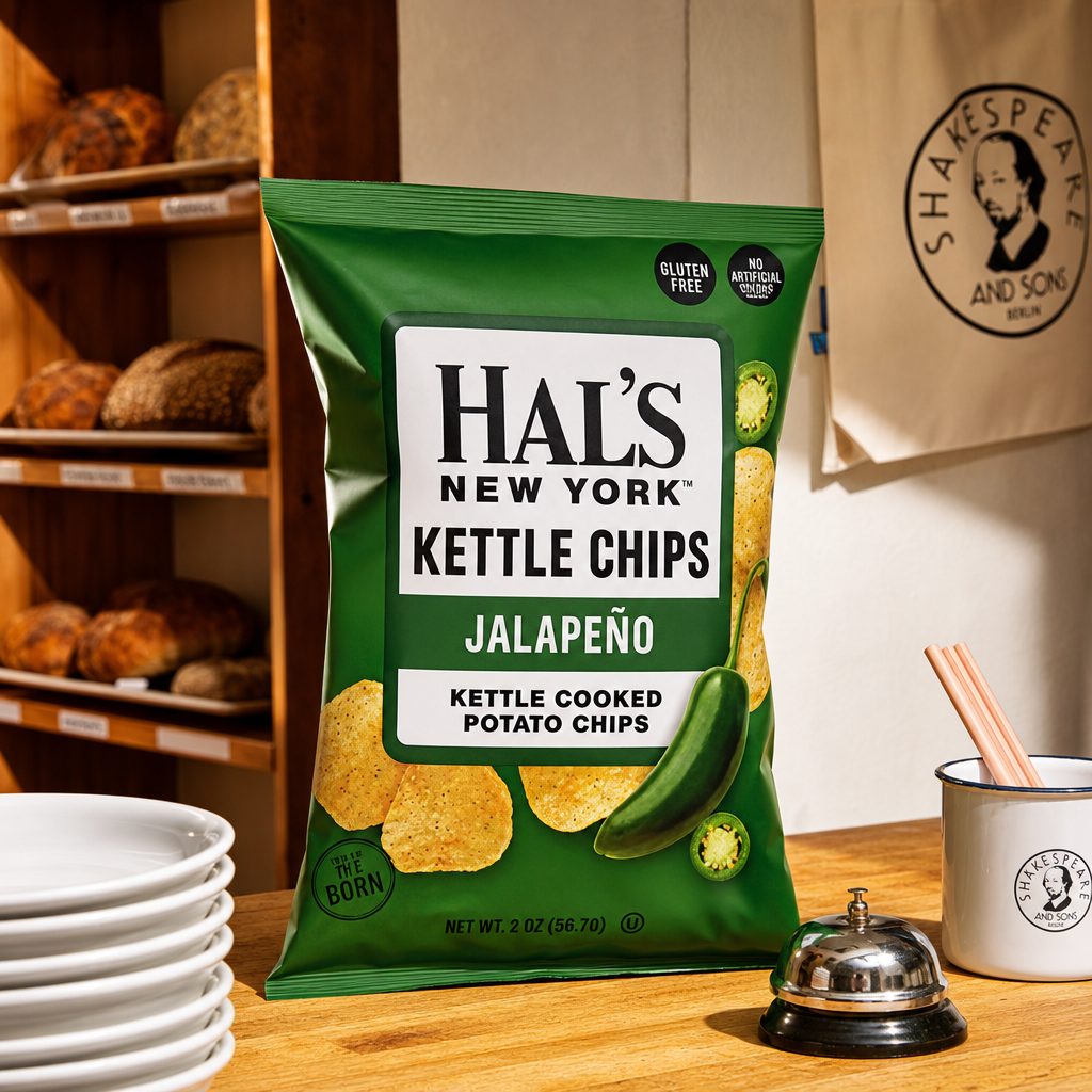 Hal’s New york Jalapeño kettle chips.