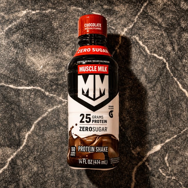 Muscle Milk 25 G Proteins Zero Sugar Chocolate.