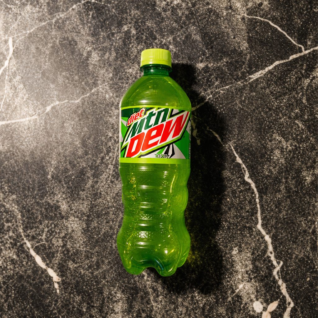 Diet MTN Dew 20oz Bottle.