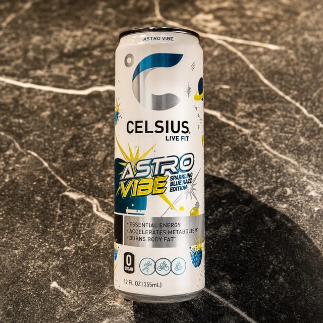Celsius Astro Vibe Sparkling Blue Razz 12 Oz.